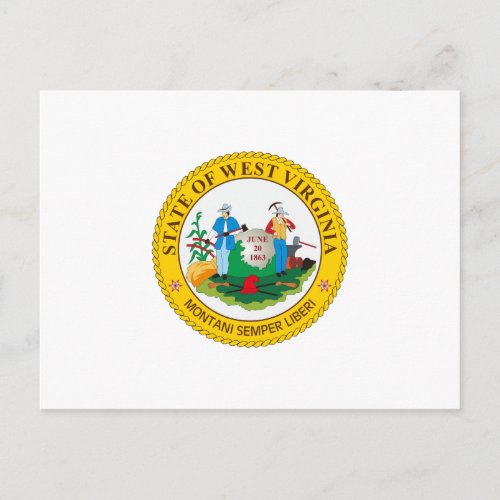 West Virginia State Seal Postcard
