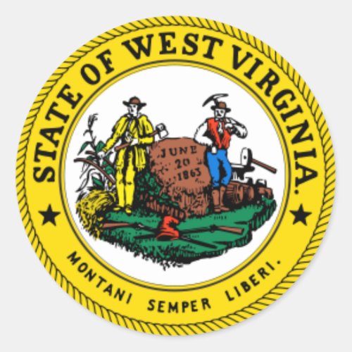 West Virginia State Seal Stickers