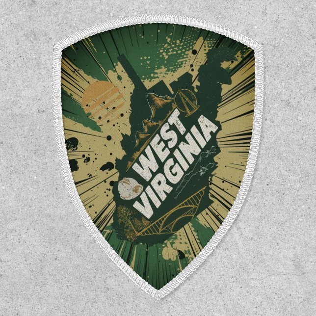 West Virginia State Travel Badge Patch (Front)