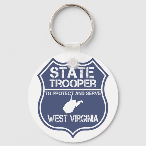 West Virginia State Trooper Protect And Serve Keychain