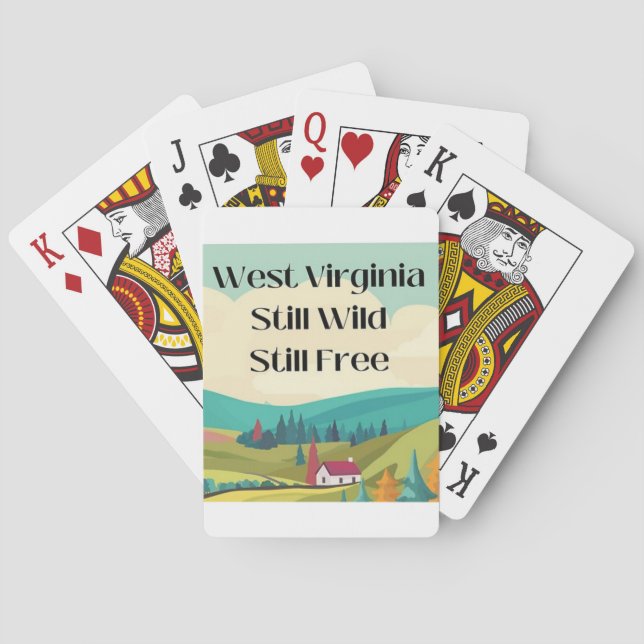 West Virginia still wild, still free Poker Cards (Back)