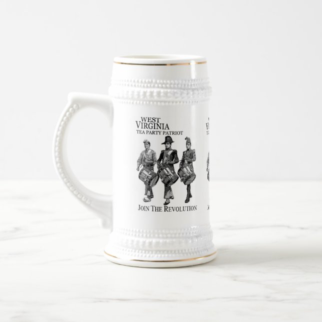 WEST VIRGINIA  TEA PARTY  BEER STEIN (Left)
