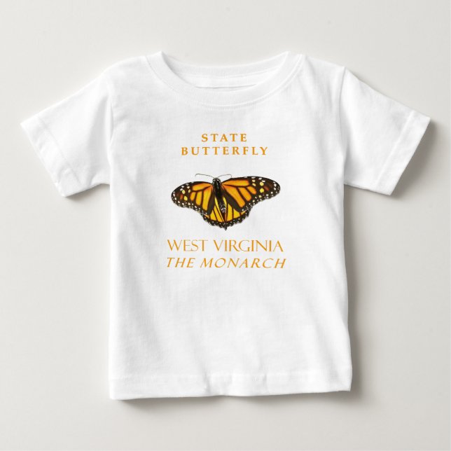 West Virginia Territory Butterfly The Monarch Baby T-Shirt (Front)