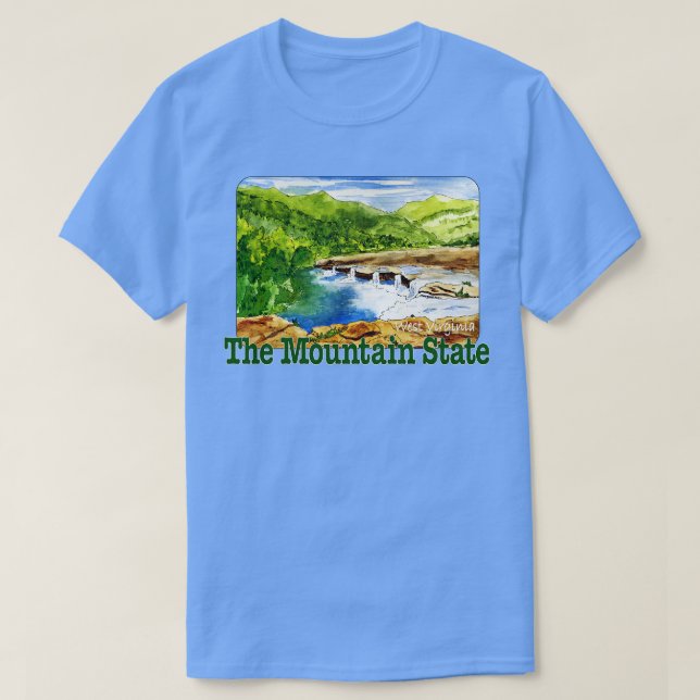 West Virginia The Mountain State T-Shirt (Design Front)