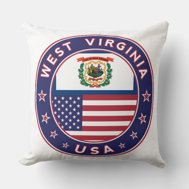 West Virginia Throw Pillow (Front)