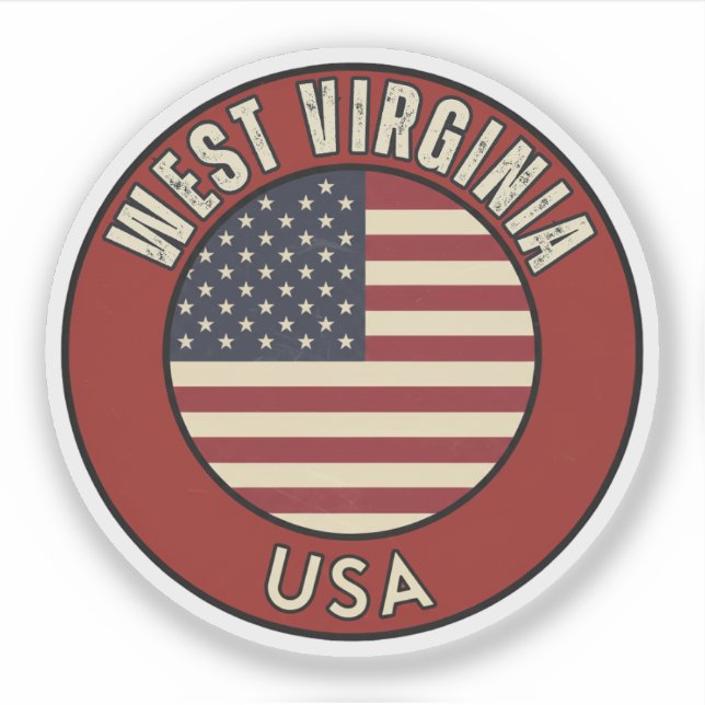West Virginia  United States of America  Sticker (Front)