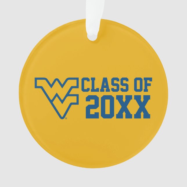West Virginia University Alumni Class Year Ornament (Front)