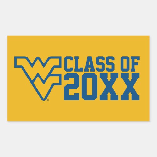 West Virginia University Alumni Class Year Rectangular Sticker