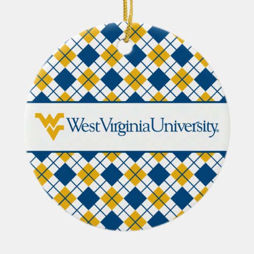 West Virginia University Ceramic Ornament