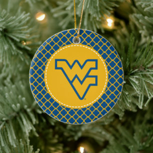 West Virginia University Ceramic Ornament