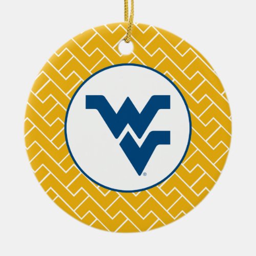 West Virginia University Ceramic Ornament