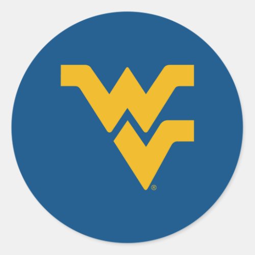 West Virginia University Classic Round Sticker