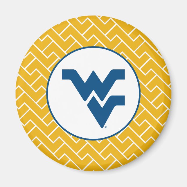 West Virginia University Flying WV Magnet (Front)
