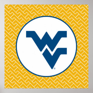 West Virginia University Flying WV Poster
