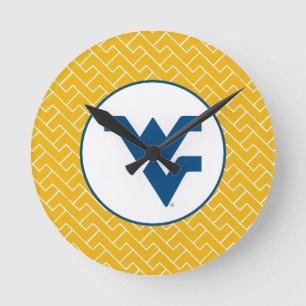 West Virginia University Flying WV Round Clock
