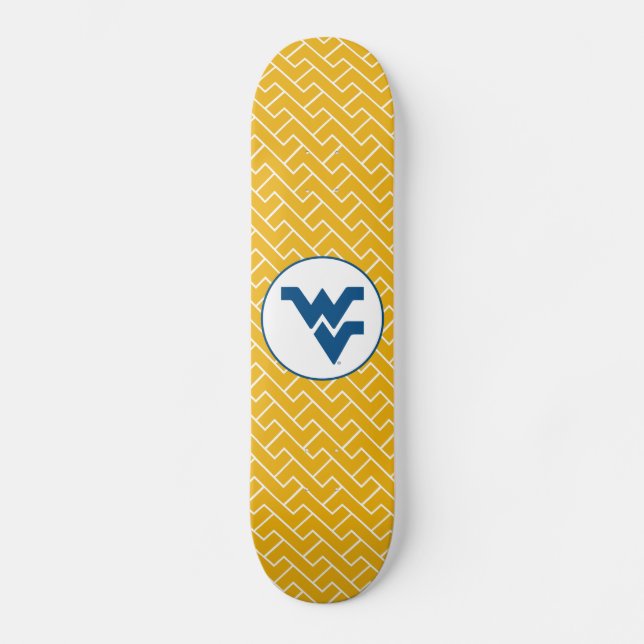 West Virginia University Flying WV Skateboard (Front)