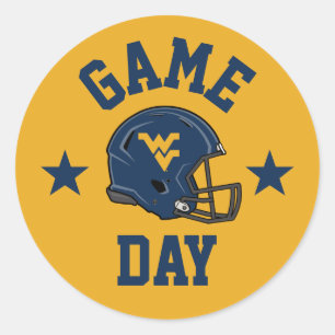 West Virginia University Game Day Classic Round Sticker