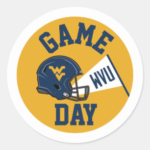 West Virginia University Game Day Classic Round Sticker