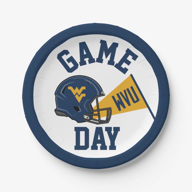 West Virginia University Game Day Paper Plates (Front)