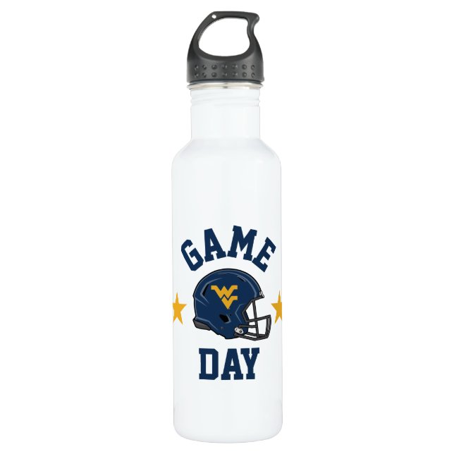 West Virginia University Game Day Stainless Steel Water Bottle (Front)