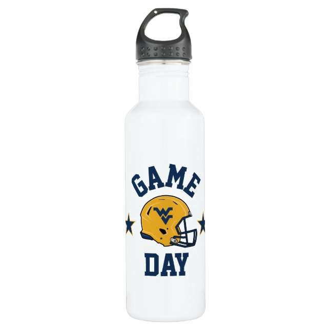 West Virginia University Game Day Stainless Steel Water Bottle (Front)