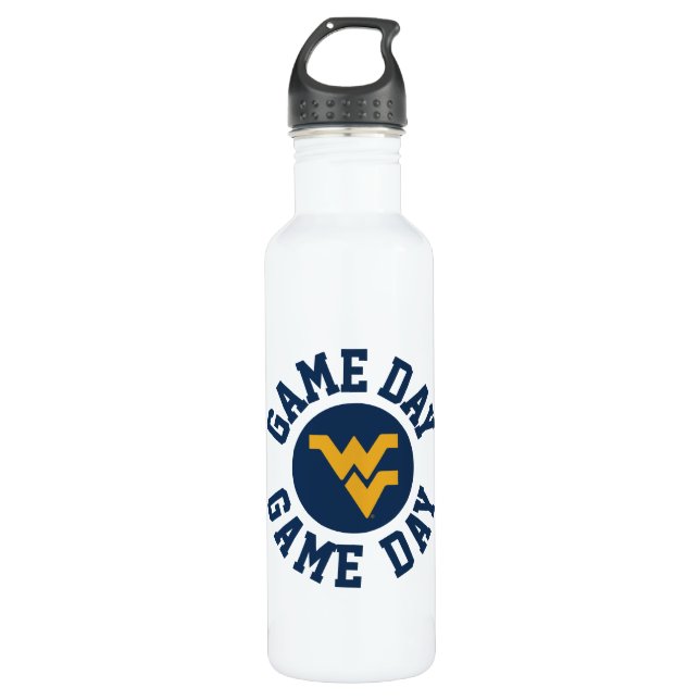 West Virginia University Game Day Stainless Steel Water Bottle (Front)