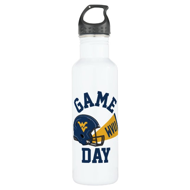 West Virginia University Game Day Stainless Steel Water Bottle (Front)