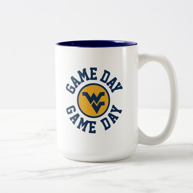 West Virginia University Game Day Two-Tone Coffee Mug (Right)
