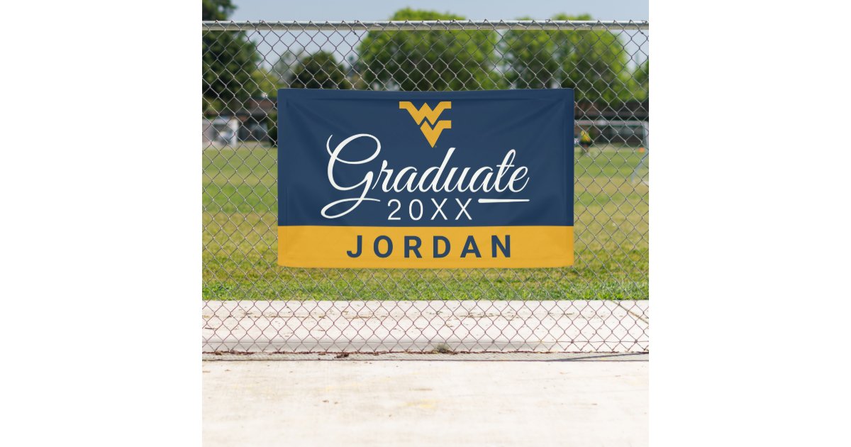 West Virginia University Graduate Banner Zazzle