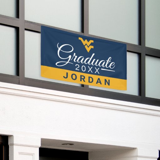 West Virginia University Graduate Banner Zazzle