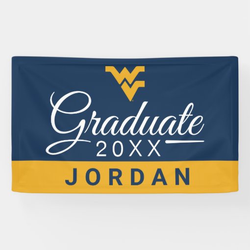 West Virginia University Graduate Banner Zazzle