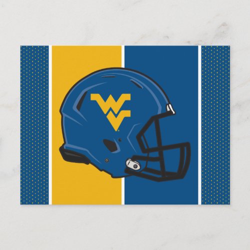 West Virginia University Helmet Postcard