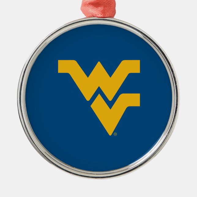 West Virginia University Metal Ornament (Front)