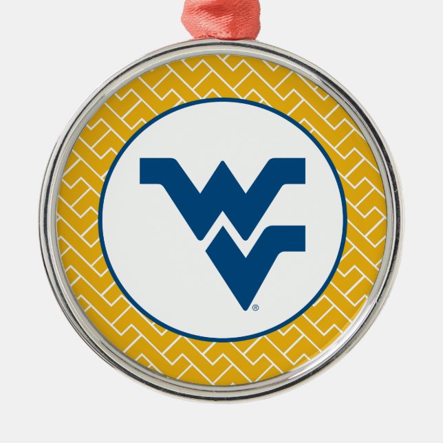 West Virginia University Metal Ornament (Front)