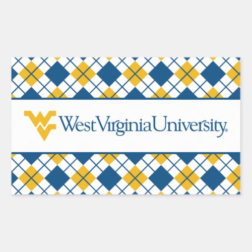 West Virginia University Rectangular Sticker