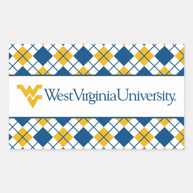 West Virginia University Rectangular Sticker (Front)