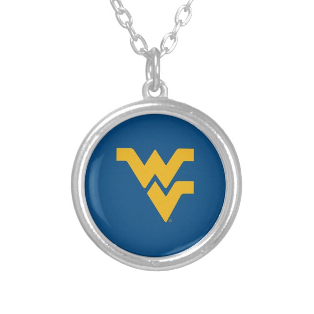 West Virginia University Silver Plated Necklace (Front)