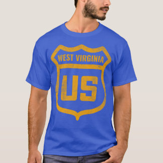 West Virginia - US highway distressed weathered lo T-Shirt