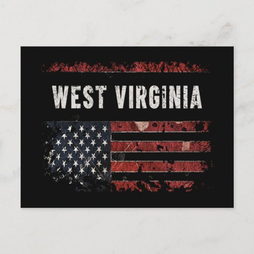 West Virginia USA Flag Postcard