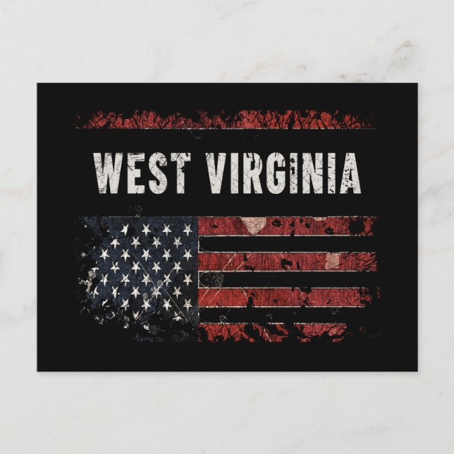 West Virginia USA Flag Postcard (Front)
