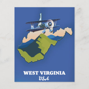 West Virginia USA map Flyer