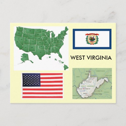 West Virginia USA Postcard
