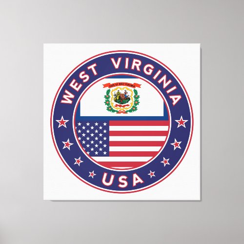West Virginia USA States West Virginia poster Canvas Print