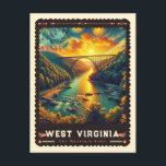 West Virginia | Vincent Van Gogh Inspired Postcard<br><div class="desc">Delve into the rustic charm of West Virginia as captured in the imaginative style of Vincent van Gogh with our exclusive "West Virginia | Vincent van Gogh Inspired Postcard". This artistic postcard melds the raw beauty of the Mountain State with Van Gogh's renowned impressionist approach. Each stroke on this postcard...</div>
