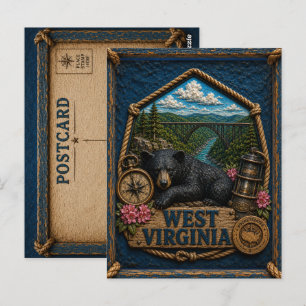 West Virginia Vintage Travel Postcard