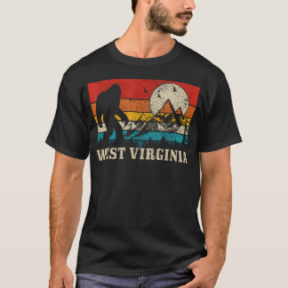 West Virginia Washington Bigfoot Vintage Mountain T-Shirt