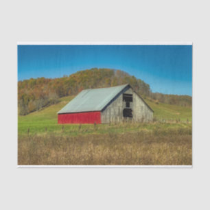 West Virginia Weathered Barn in Autumn Tissue Paper