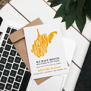 WEST VIRGINIA We've moved New address New Home Postcard