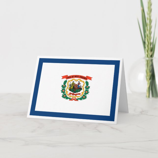 West Virginian Flag, Flag of West Virginia Card (Front)