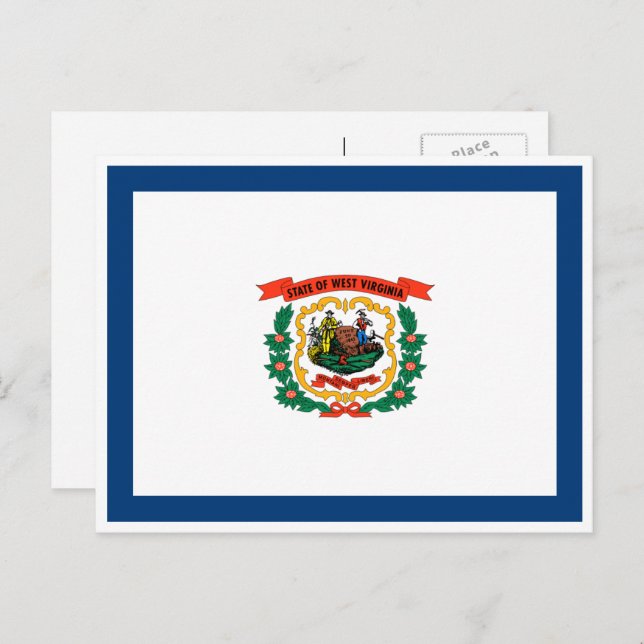 West Virginian Flag, Flag of West Virginia Postcard (Front/Back)